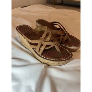 Sam Edelman Women's Slip-On Sandals, Size 6, Cork Wedge
